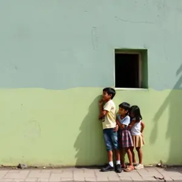 Família de saruês é flagrada em muro de escola estadual em São Bernardo do Campo