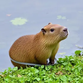 Em ação integrada, GCM Ambiental de São Bernardo resgata capivara na região do Rudge Ramos