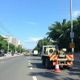 Comgás interdita faixa da Avenida Rotary para obras na rede de gás em São Bernardo