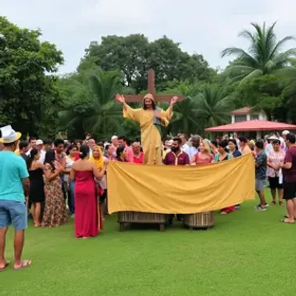 Em São Bernardo, Paróquia Jesus de Nazaré mobiliza dezenas de fiéis em procissão pelas ruas do Jardim Silvina
