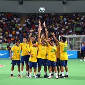 Quarteto de São Bernardo é campeão com a Seleção Brasileira Infantil Masculina de handebol