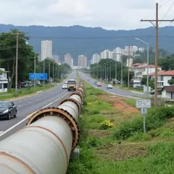 Adutora rompe e causa transtornos em avenida de São Bernardo do Campo, na Grande São Paulo